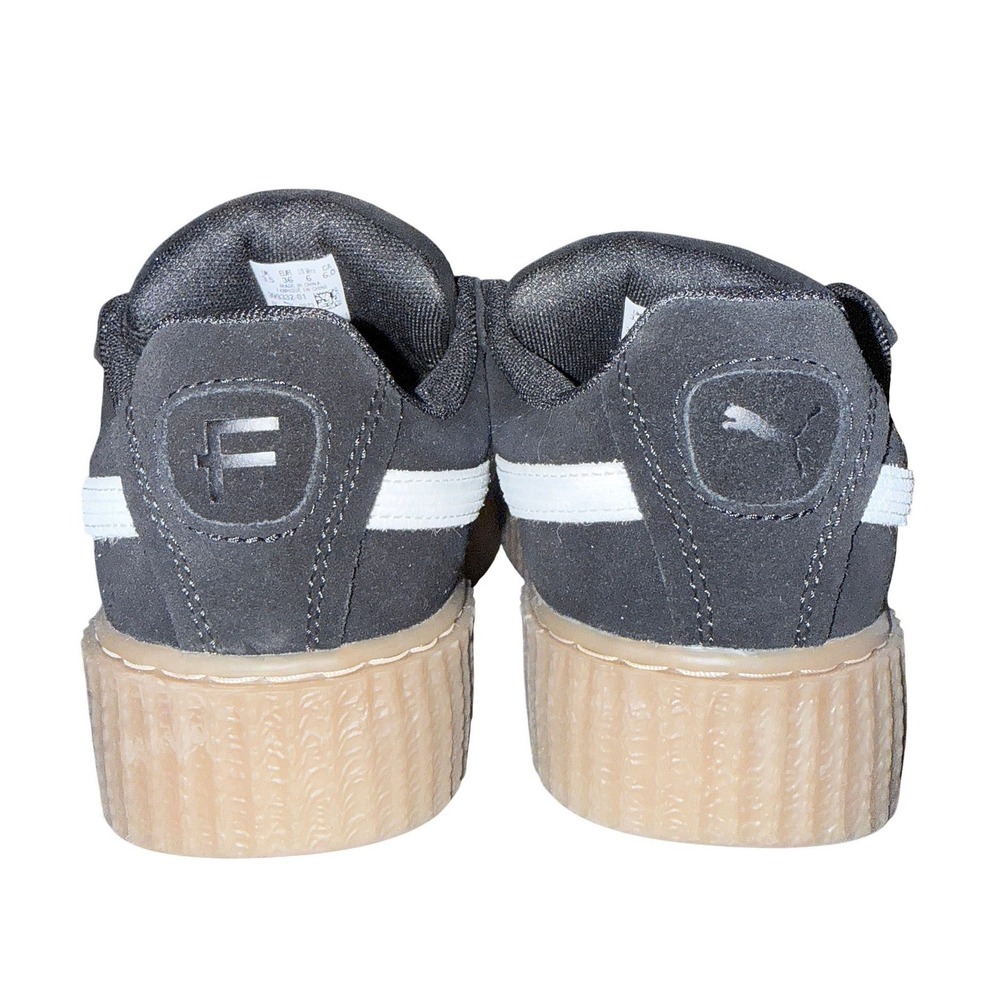 Puma Fenty by Rihanna Suede Creeper Black White Gum Platform Womens 6 NEW RARE - Picture 13 of 14